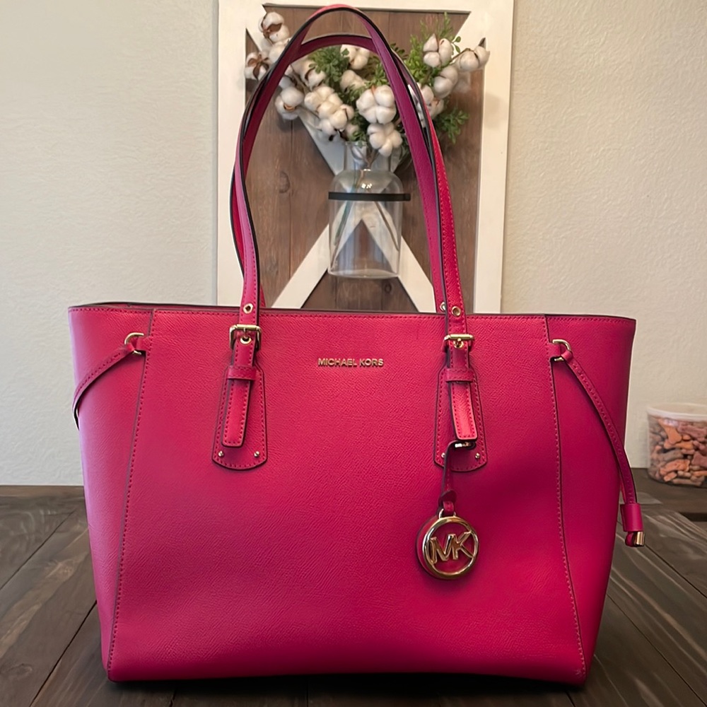 Michael Kors Large Fuchsia Voyager Bag